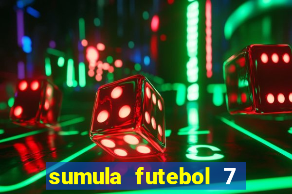 sumula futebol 7 society excel